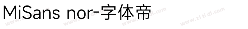 MiSans nor字体转换
